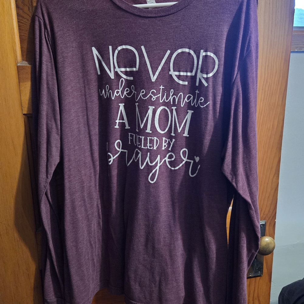 Bella Canvas Maroon Graphic Long Sleeve Tee